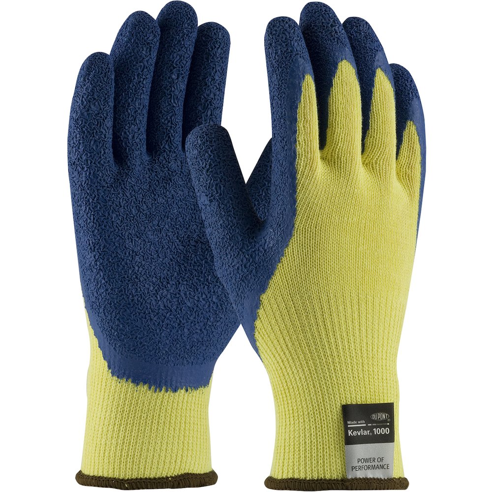 G-Tek by PIP Knit Kevlar Glove Latexcrinkle Grip PALM/FING S, 12 Pairs/Dozen