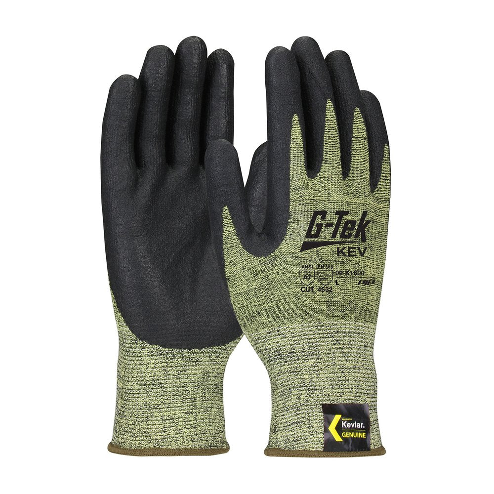 G-Tek by PIP Knit Kevlar Glove Nitrile Coating PALM/FING L, 12 Pairs/Dozen