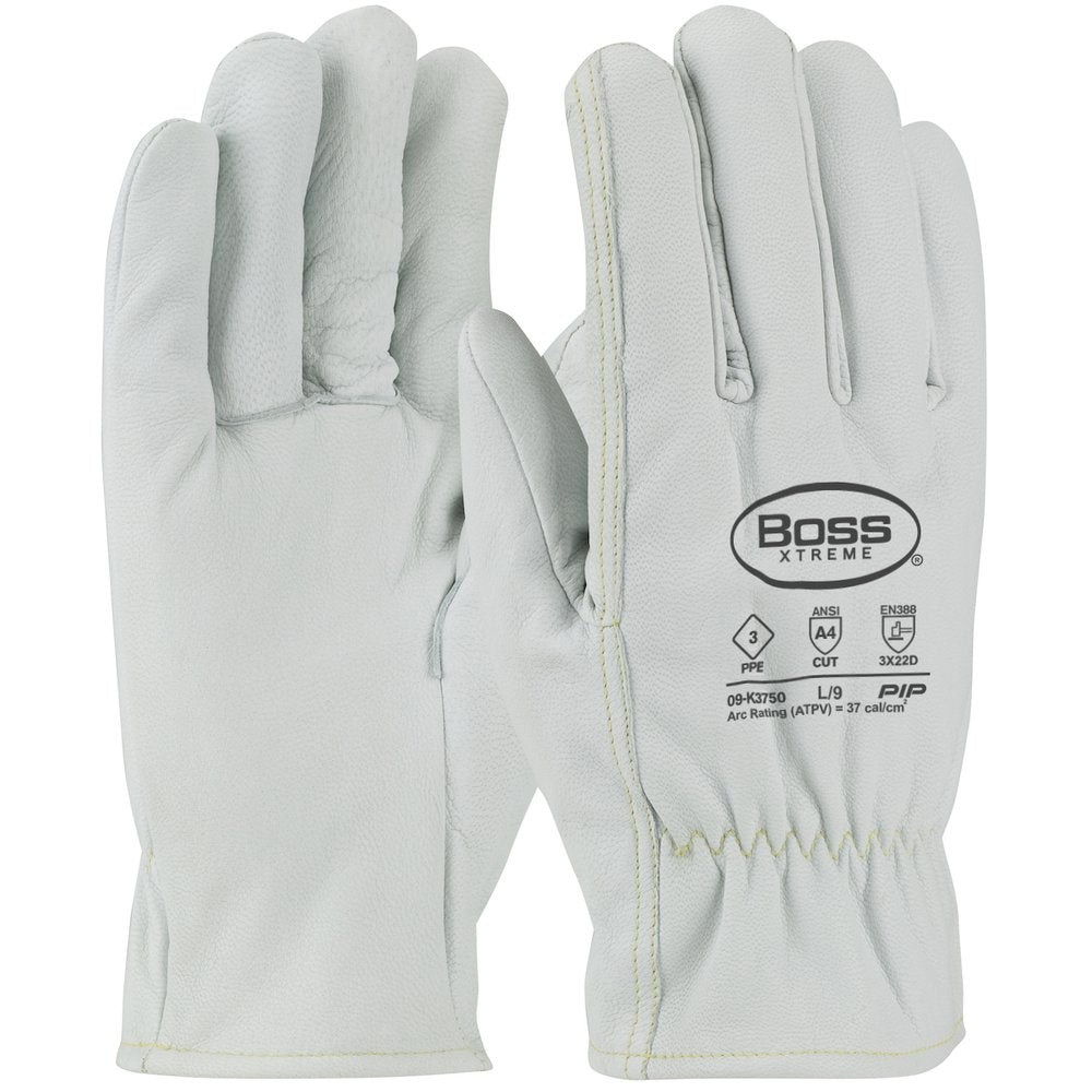 BOSS by PIP AR/FR Goat Leather Glvekevlr Linr Straight TH M, 12 Pairs/Dozen
