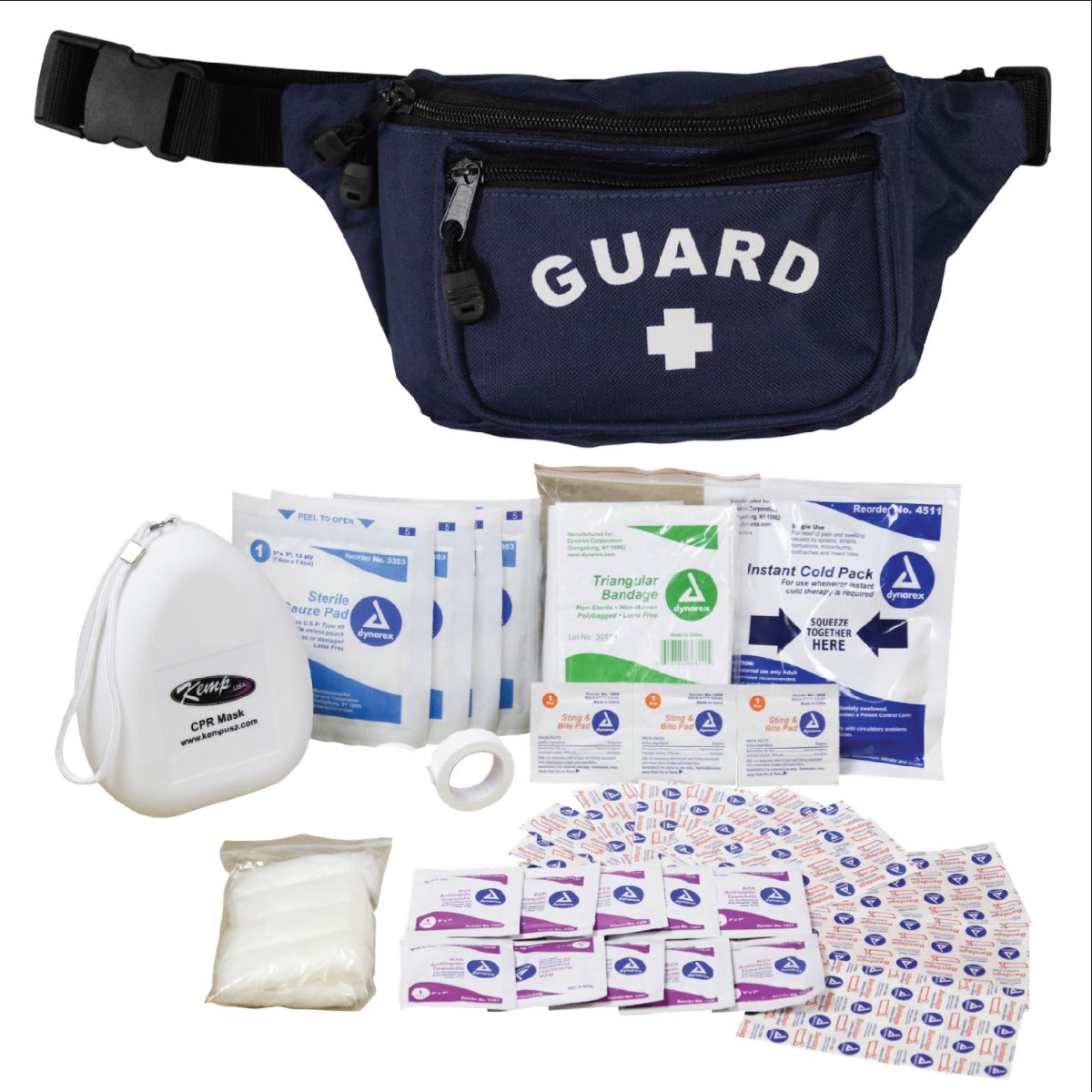 Kemp USA Hip Pack with First Aid Supply Pack, Navy