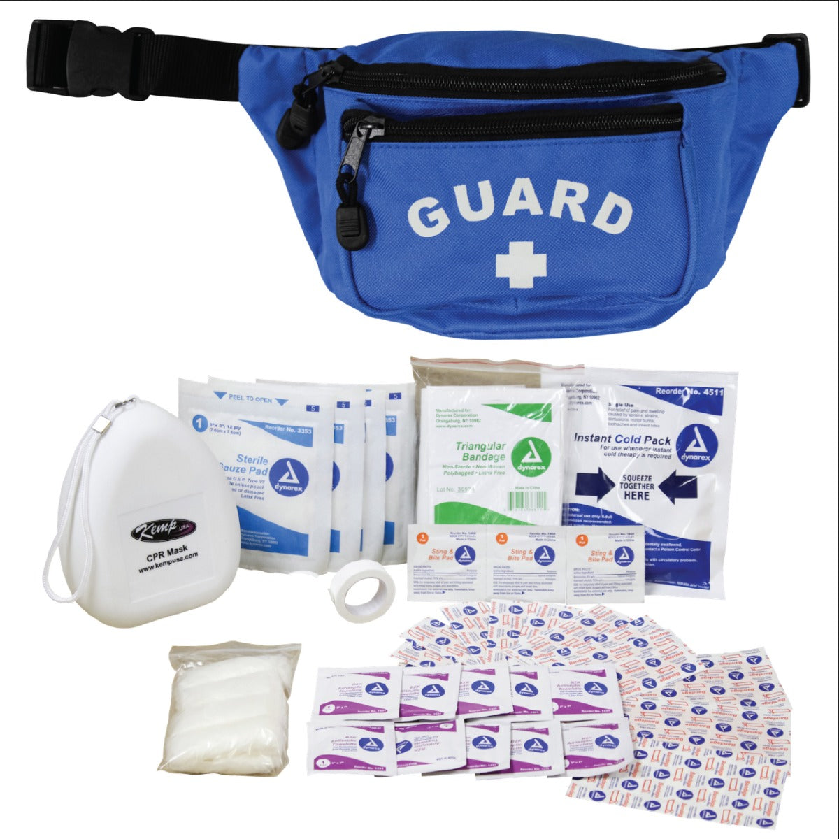 Kemp USA Hip Pack with First Aid Supply Pack, Royal Blue