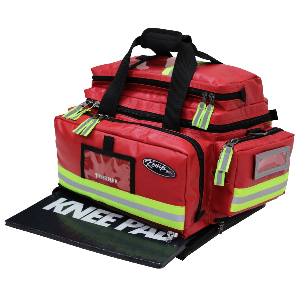 Kemp USA Tarpaulin Fluid Resistant Large Professional Trauma Bag, Red