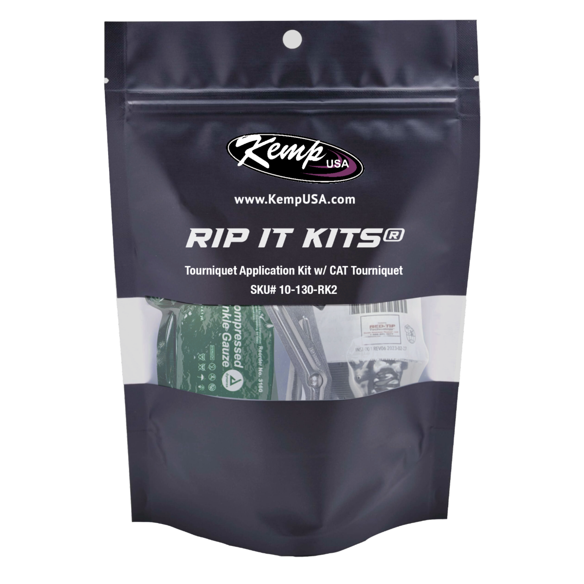 Kemp USA Rip It Kits®, Tourniquet Application Kit w/ CAT Tourniquet (Refill Kit for Tourniquet Holster Item #140)