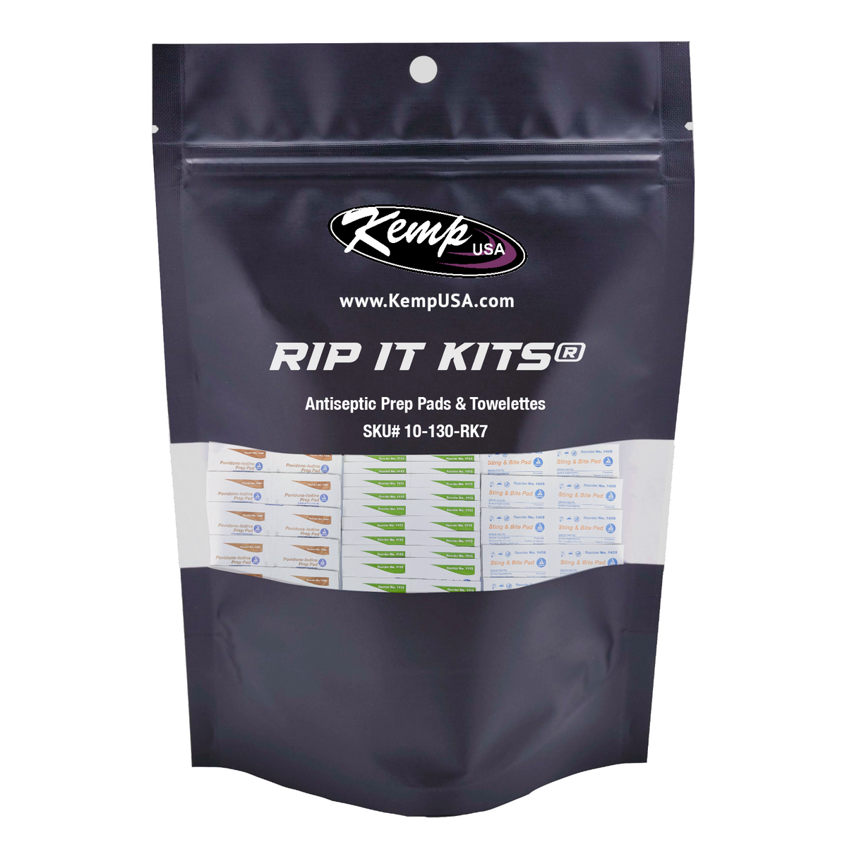 Kemp USA Rip It Kits®, Antiseptic Prep Pads & Towelettes