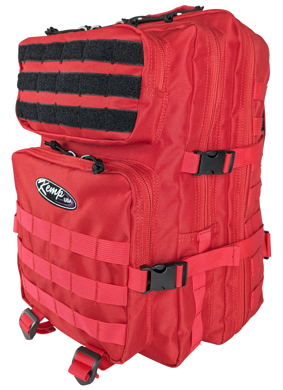 Kemp USA 3-Day Assault Molle Backpack, Large Rucksack Style, Red