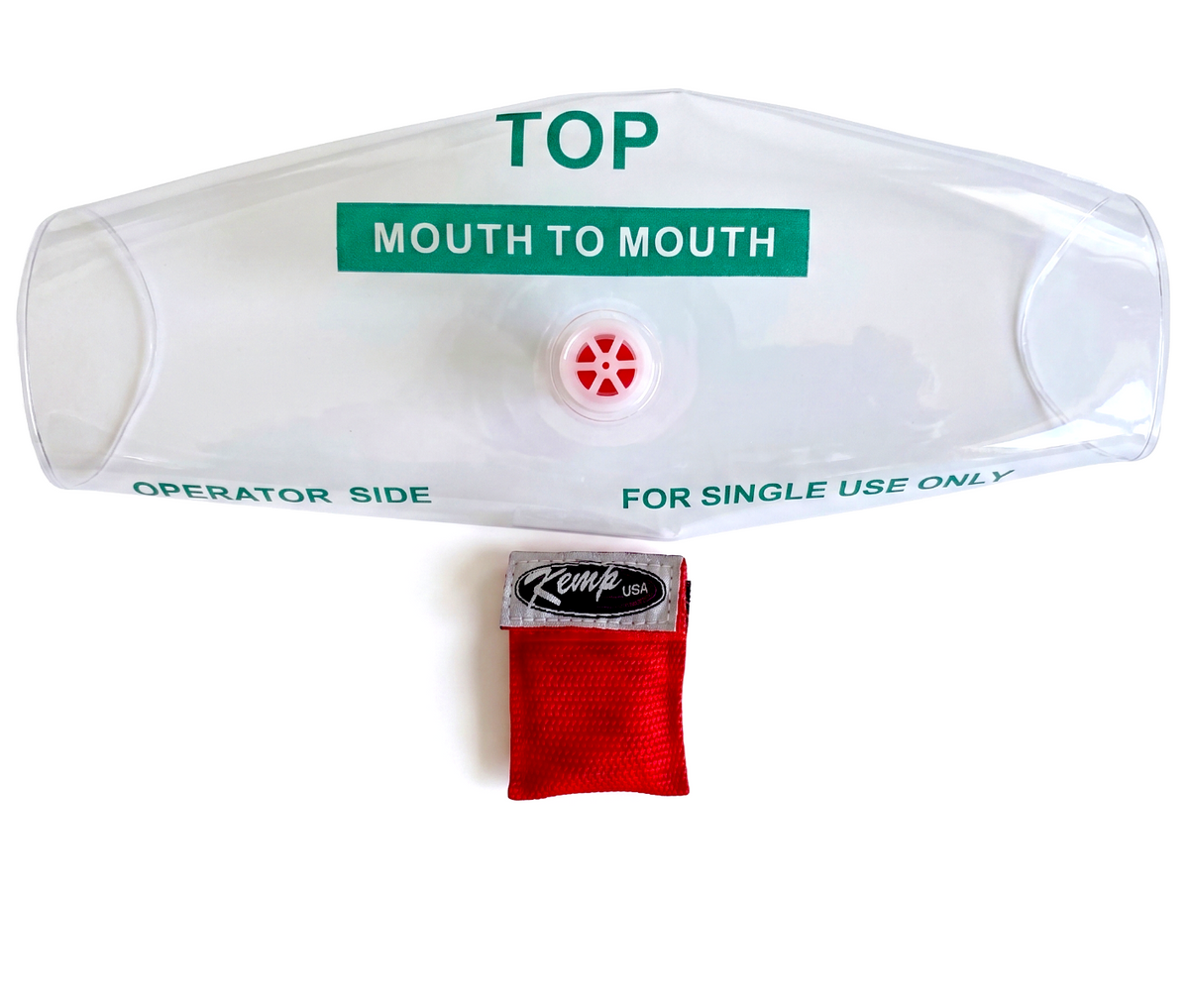 Kemp USA CPR Face / Mouth Disposable Shield in Keychain Pouch