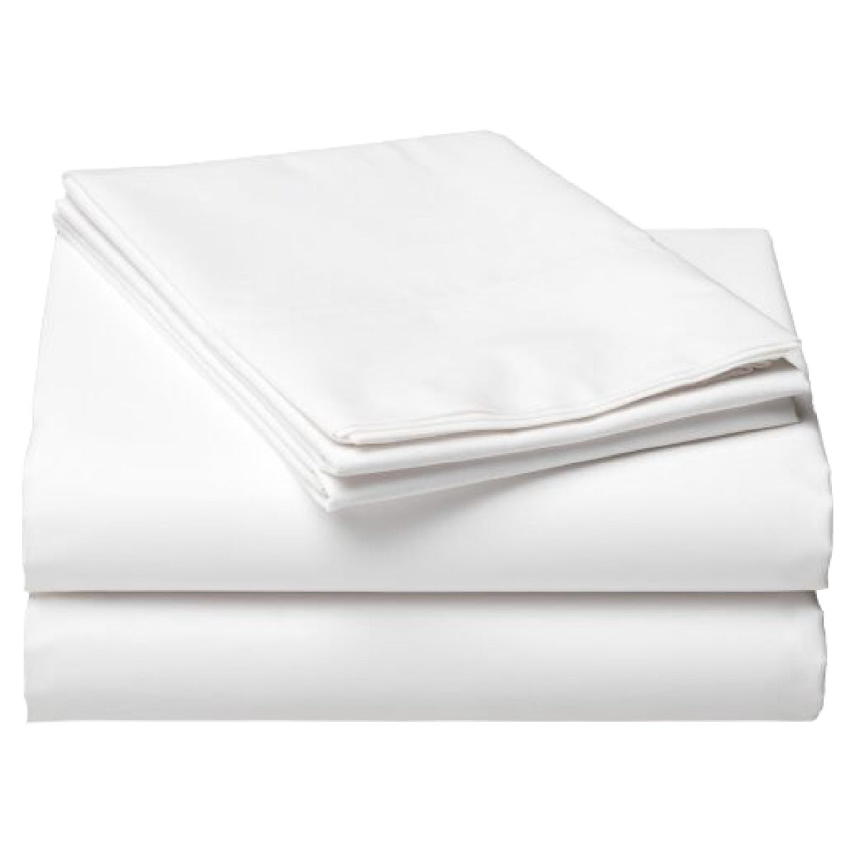 Kemp USA White Bedding Flat Sheet, 130 Thread Count (54x90)