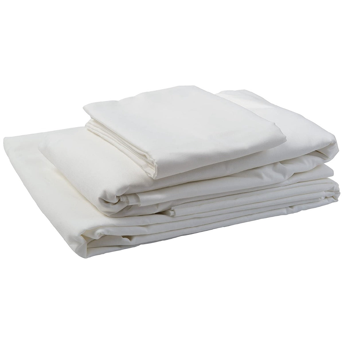 Kemp USA Hospital Bed Sheet Set, 3-PC (Flat Sheet, Fitted Sheet, Pillow Case Set), 180 Thread Sheet (80x39x7)