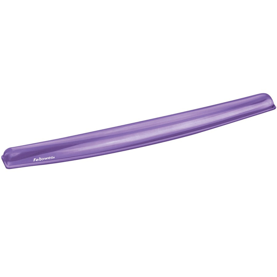 Fellowes Gel Wrist Rest - Crystals, Purple - 0.63" Height x 18.50" Width x 2.25" Depth - Purple - Gel, Rubber, Cloth - Stain Resistant, Skid Proof - 1