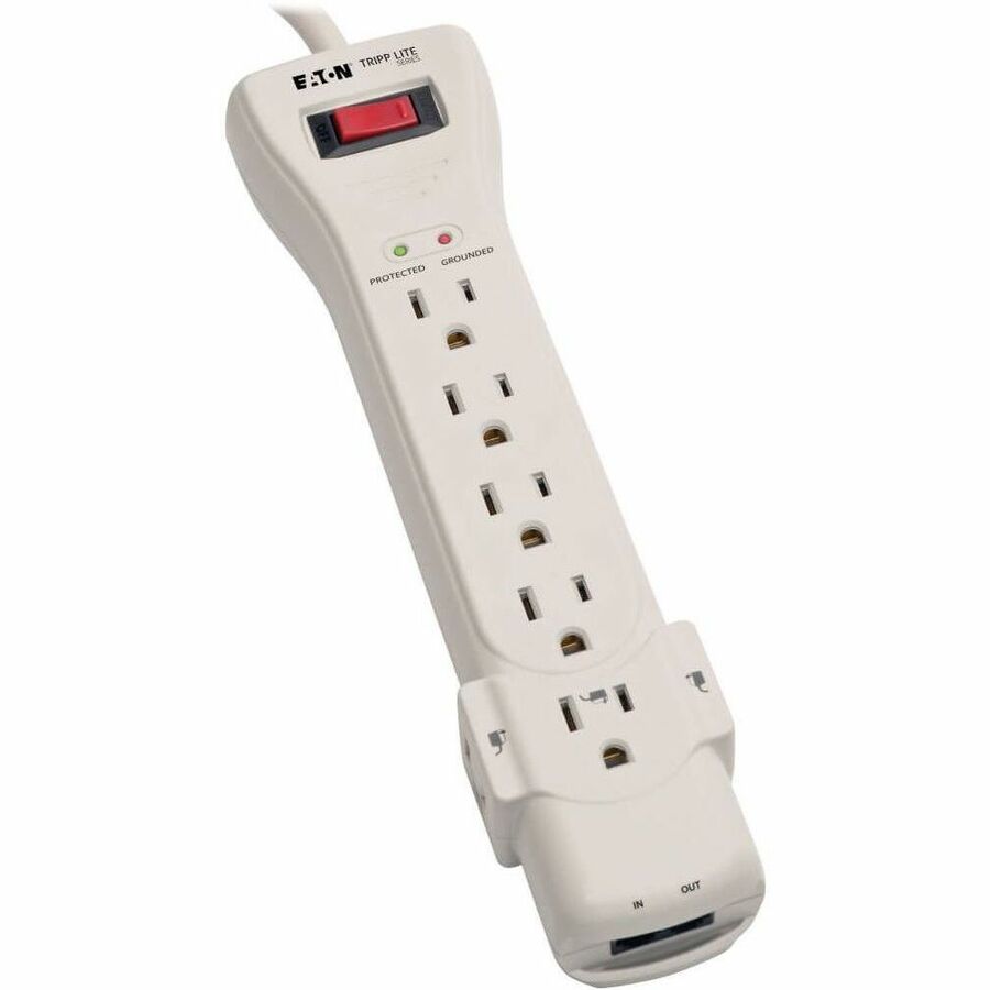 Tripp Lite series Protect It! 7-Outlets Surge Suppressor - NEMA 5-15P - 7 x NEMA 5-15R - 1800 VA - 2520 J - 120 V AC Input - 120 V AC Output - 15 ft
