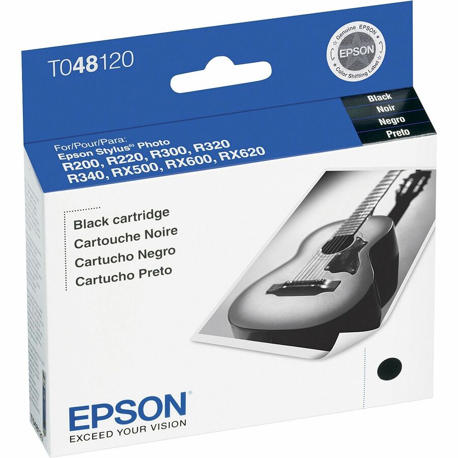 Epson 48 Original Standard Yield Inkjet Ink Cartridge - Black - 1 Each - 450 Pages