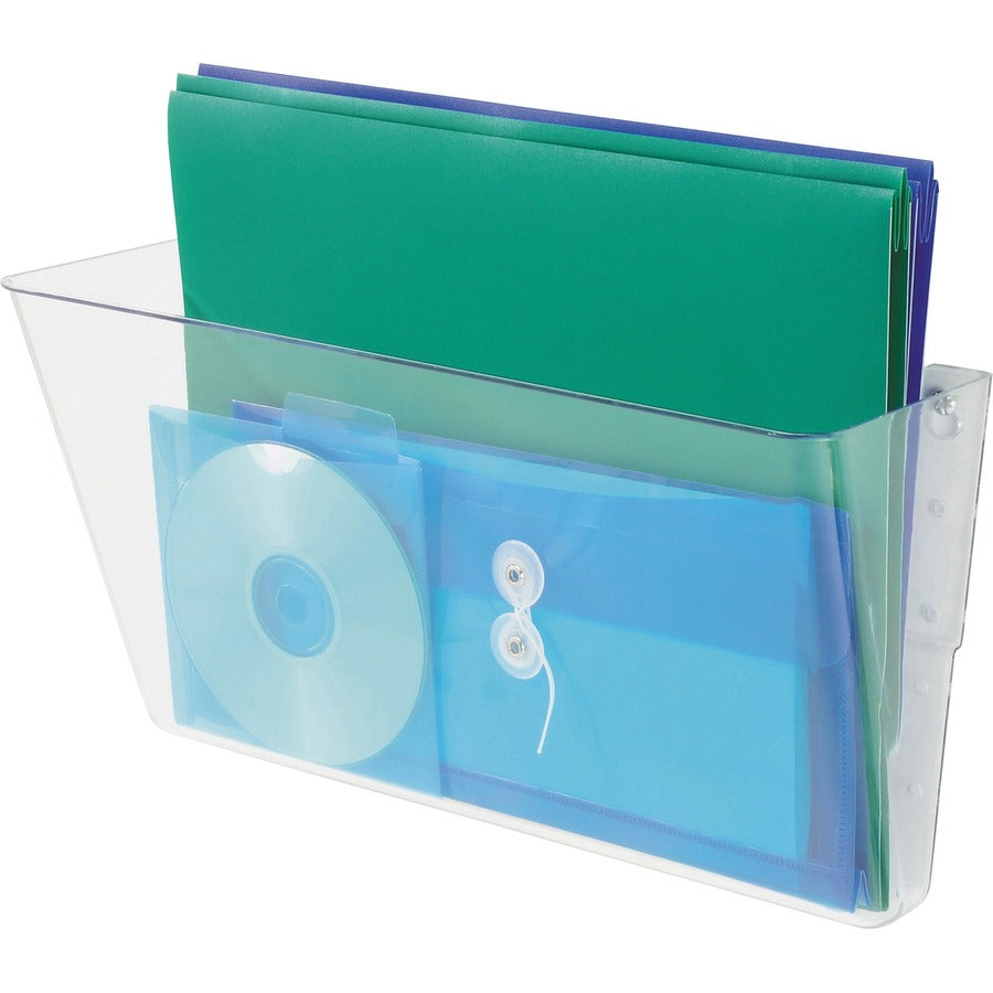 Deflecto EZ Link Stackable DocuPocket - 1 Compartment(s) - 7" Height x 16.25" Width x 4" Depth - Stackable - Clear - 1 Each