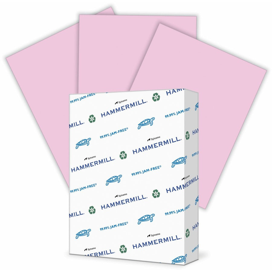 Hammermill Colors Recycled Copy Paper - Lilac - Letter - 8 1/2" x 11" - 20 lb Basis Weight - Smooth - Sustainable Forestry Initiative (SFI) - Archival-safe, Acid-free, Jam-free, Eco-friendly - Lilac - 500 Sheets - 1 Ream