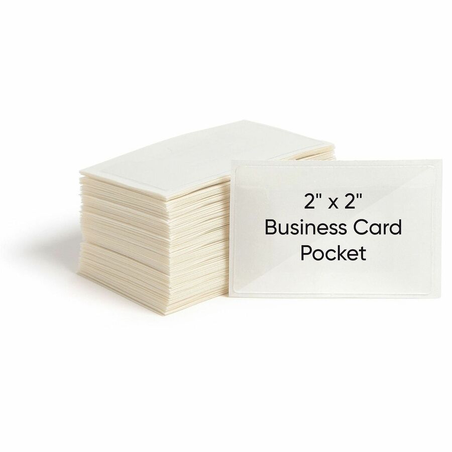 Smead Self-Adhesive Pockets - 3" Length - Clear - Poly - 100 / Box
