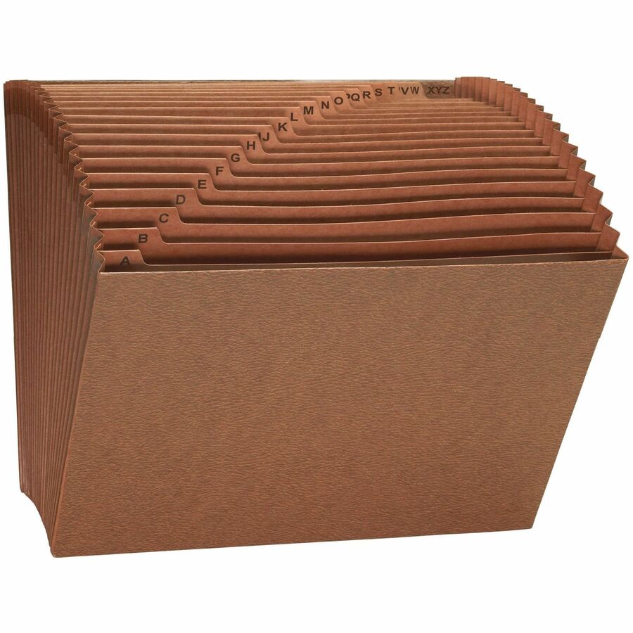 Smead Letter Expanding File - 8 1/2" x 11" - 7/8" Expansion - 21 Pocket - Redrope - Tear Resistant Gusset - 30% Recycled - 1 Each
