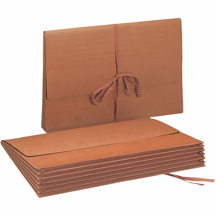 Smead Legal File Wallet - 8 1/2" x 14" - 5 1/4" Expansion - Redrope - Reinforced Gusset - 30% Recycled - 1 Each