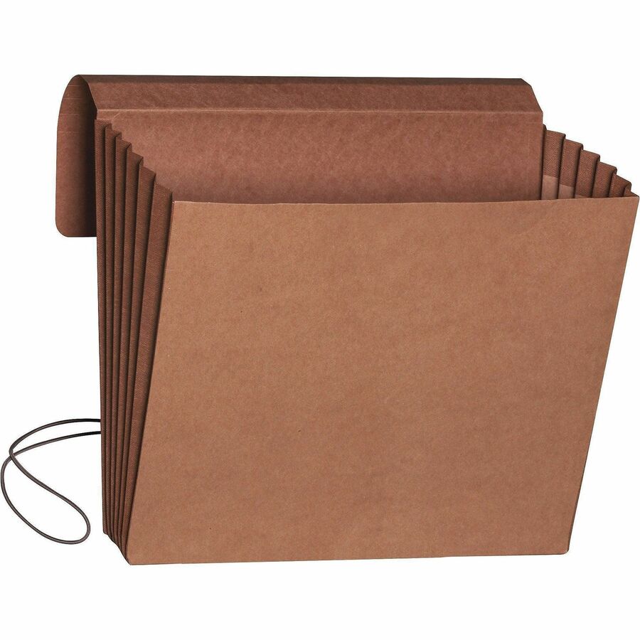 Smead Letter File Wallet - 8 1/2" x 11" - 5 1/4" Expansion - Redrope - Elastic Closure Flap - 30% Recycled - 10 / Box
