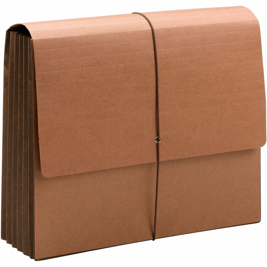 Smead TUFF Letter File Wallet - 12 3/8" x 10" - 7" Expansion - Top Tab Location - Redrope - Redrope - Tear Resistant, Reinforced Gusset, Elastic Closure, Flap Closure - 30% Recycled - 5 / Box