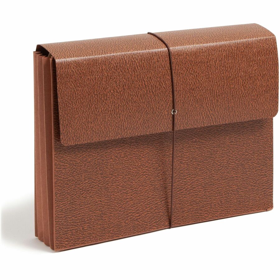 Smead Letter File Wallet - 8 1/2" x 11" - 3 1/2" Expansion - Redrope - Elastic Closure, Reinforced Gusset, Flap - 30% Recycled - 1 Each