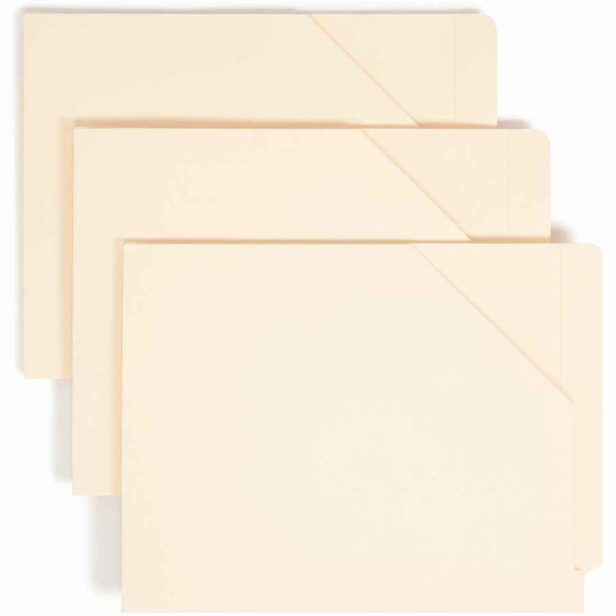 Smead Straight Tab Cut Letter File Jacket - 8 1/2" x 11" - 11 pt. - 2 Plys - Manila - 10% Recycled - 100 / Box