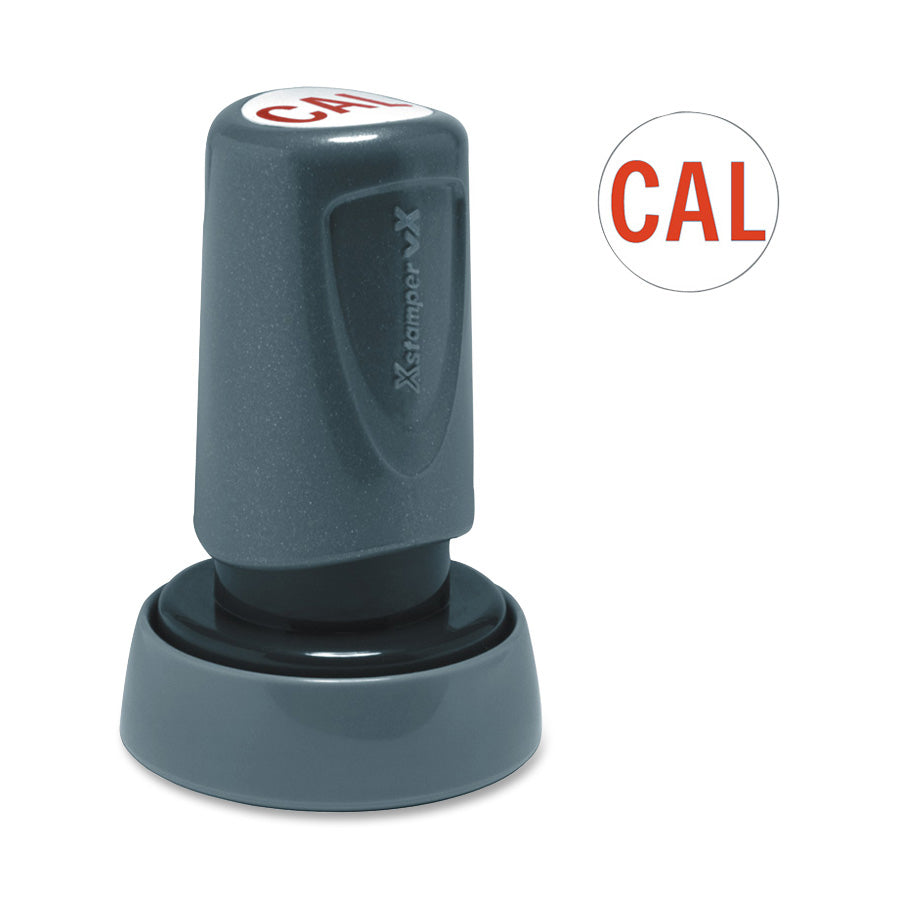 Xstamper VX Pre-inked Round Stamp - Custom Message Stamp - 0.87" Impression Diameter - 25000 Impression(s) - 1 Each