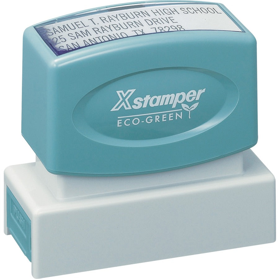 Xstamper Custom Business Address Stamp - Custom Message Stamp - 0.62" Impression Width x 2.44" Impression Length - 50000 Impression(s) - 1 Each