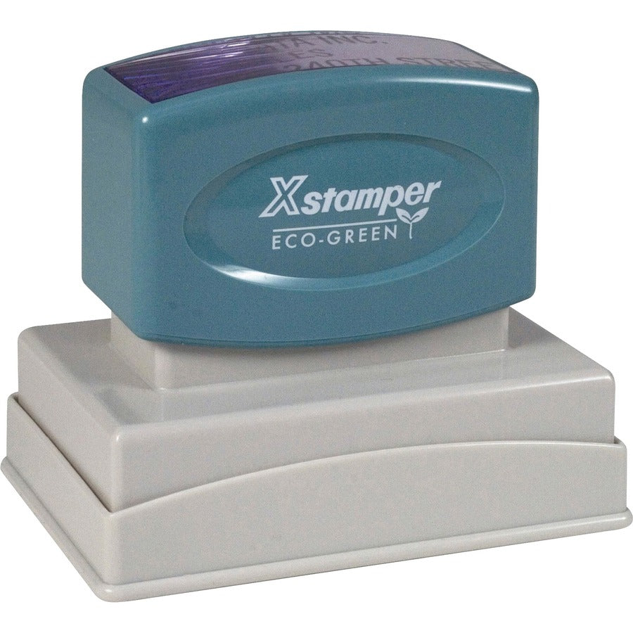 Xstamper Large Custom Endorsement Stamp - Custom Message Stamp - 1.50" Impression Width x 2.50" Impression Length - 50000 Impression(s) - 1 Each