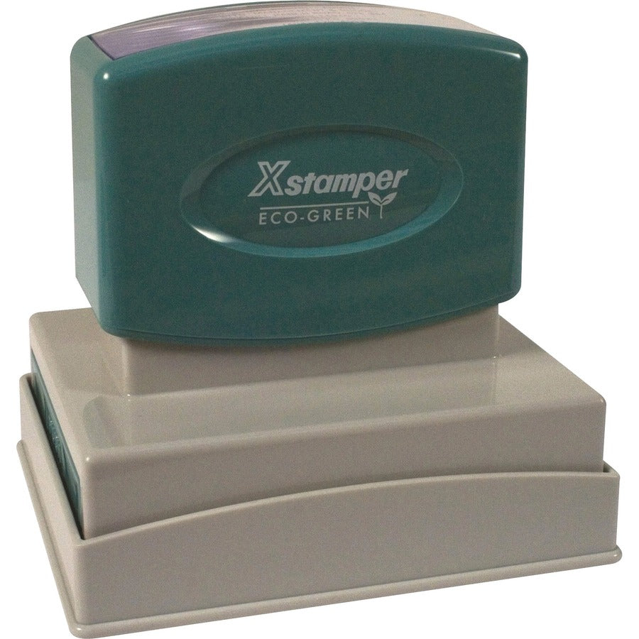 Xstamper Pre-inked Message Stamp - Custom Message Stamp - 1.94" Impression Width x 2.94" Impression Length - 50000 Impression(s) - 1 Each