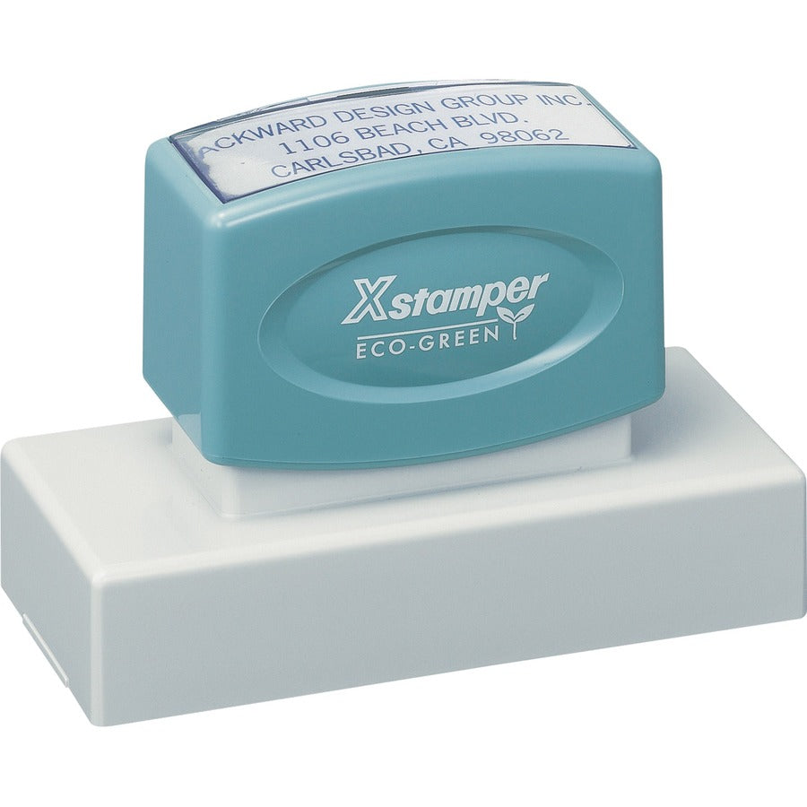 Xstamper Xtra Large Custom Stamp - Custom Message Stamp - 1.19" Impression Width x 3.12" Impression Length - 50000 Impression(s) - 1 Each