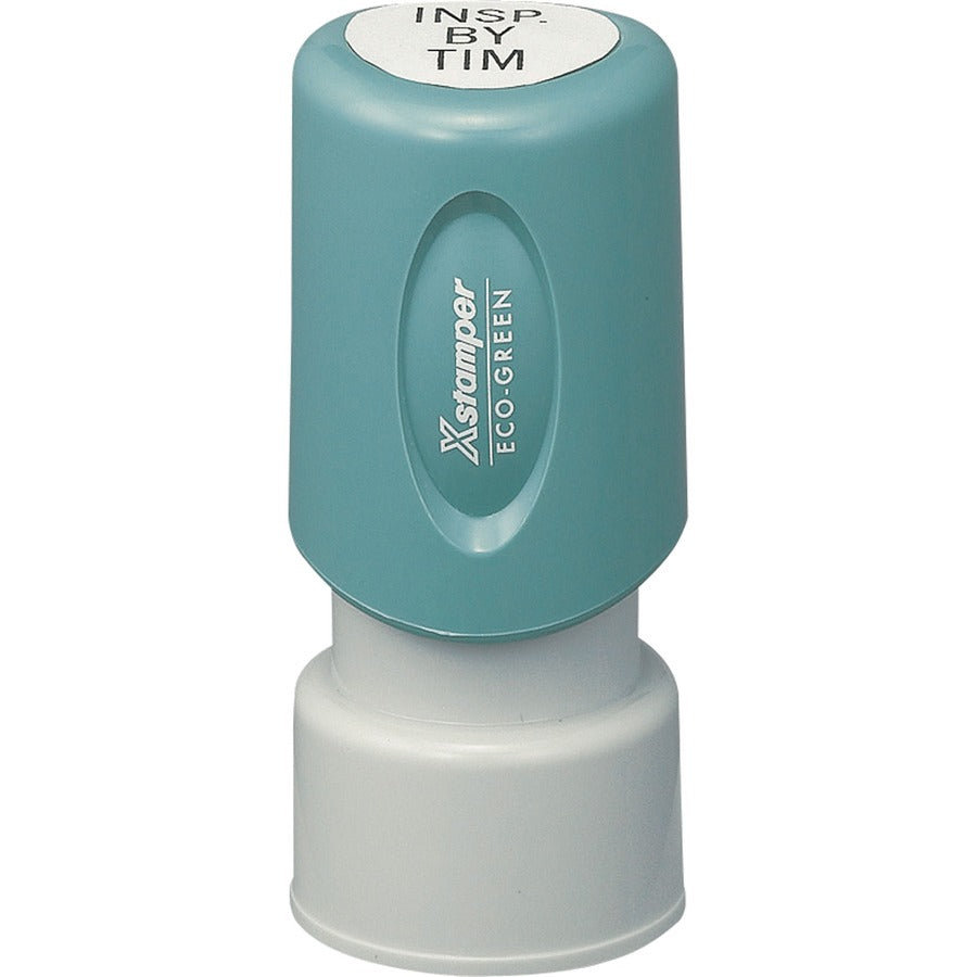 Xstamper Custom Large Inspection Pre-ink Stamp - Custom Message Stamp - 0.62" Impression Diameter - 50000 Impression(s) - 1 Each