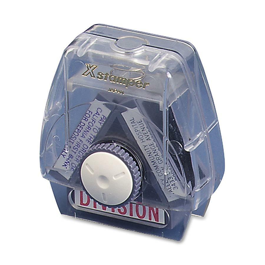 Xstamper Spin 'N Stamp - Custom Message Stamp - 0.50" Impression Width x 1.62" Impression Length - 50000 Impression(s) - 1 Each