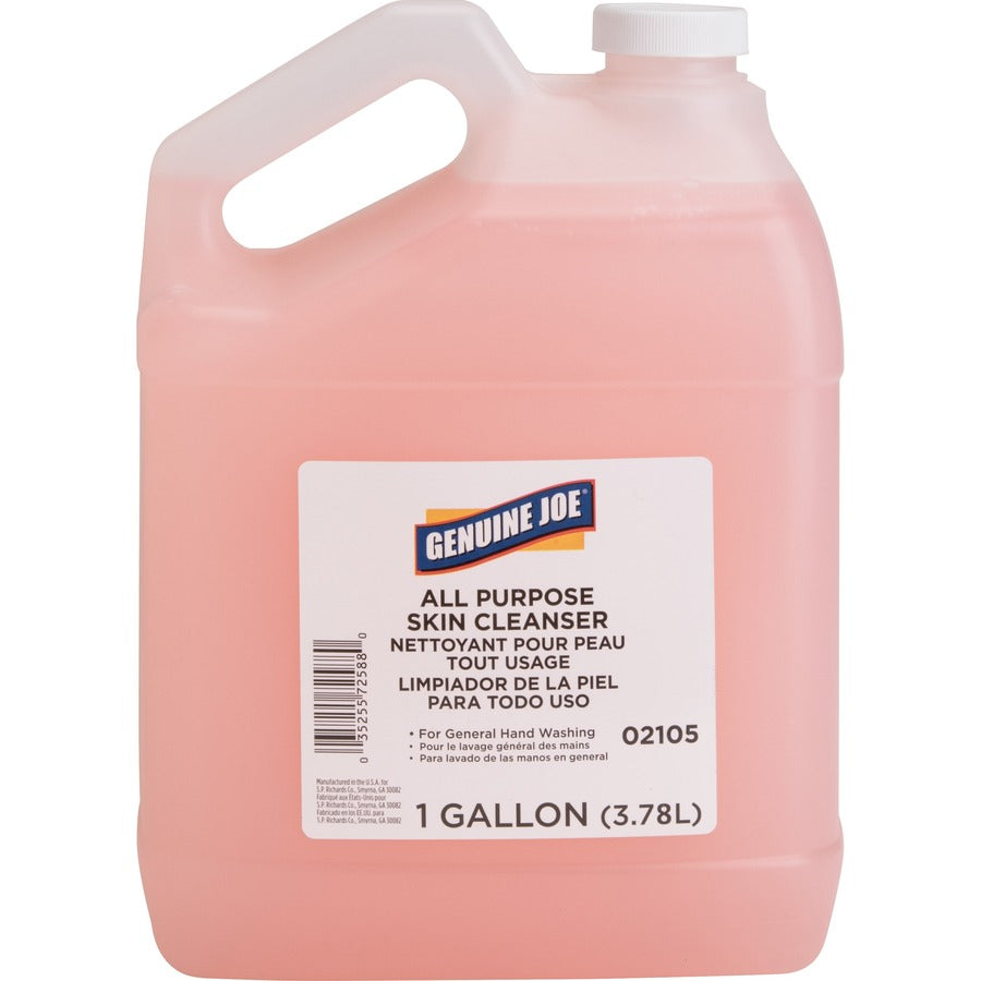 Genuine Joe All Purpose Skin Cleanser - 1 gal - Hand, Skin - Pink - 1 Each