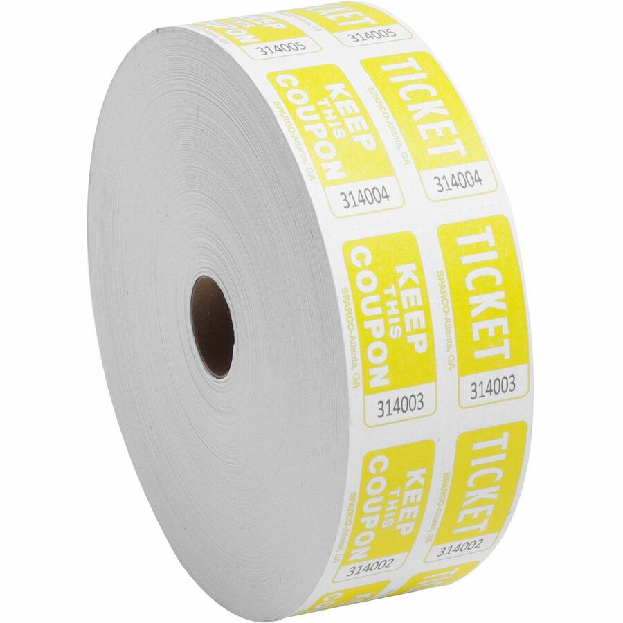Sparco Roll Tickets - Yellow - 2000 / Roll