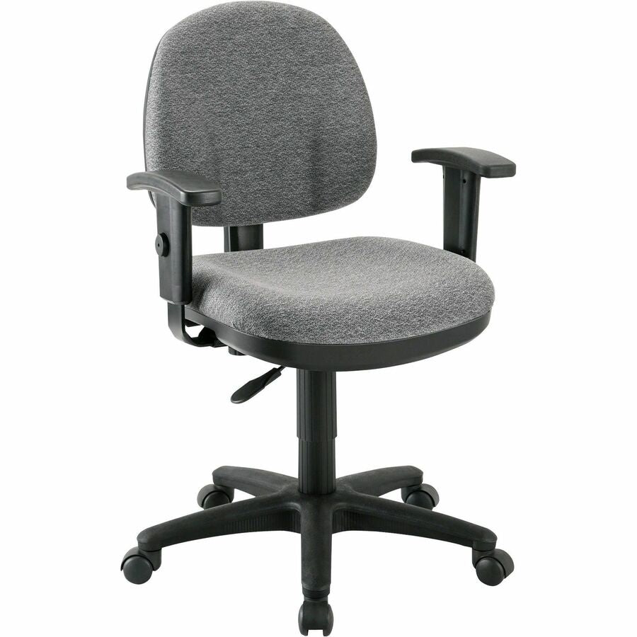 Lorell Millenia Series Pneumatic Adjustable Task Chair - Gray Seat Color - Armrest - 1 Each