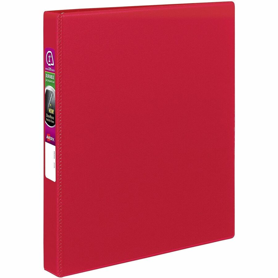 Avery®, Durable Binder - 1" Binder Capacity - Letter - 8 1/2" x 11" Sheet Size - 250 Sheet Capacity - 3 Ring - Fastener: Slant Ring - Pocket: 2 - Polypropylene - Recycled - Pocket, Durable, Long Lasting, Tear Resistant, Split Resistant, Sturdy - 1 Each