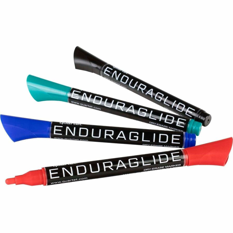 Quartet EnduraGlide Dry-Erase Markers - Red, Green, Black, Blue Ink - 4 / Set