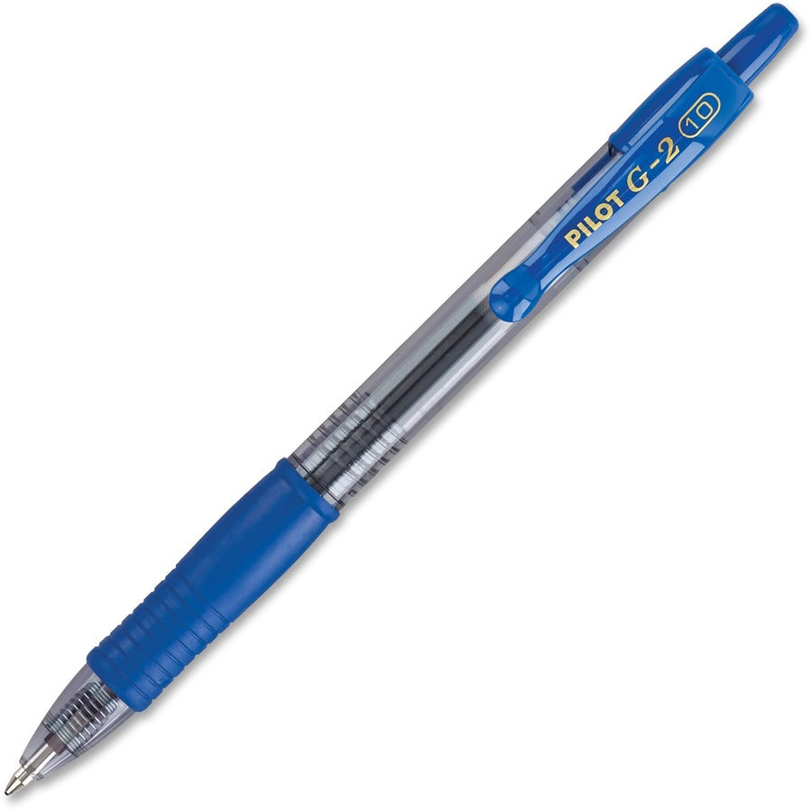 G2 Premium Gel Ink Retractable Pens - Refillable - Retractable - Blue Ink - Gel-based - Blue Barrel - 12 / Dozen
