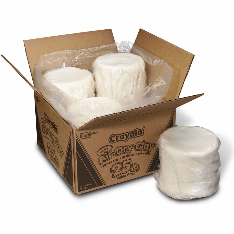 Crayola Air-Dry Clay Value Pack - Clay Craft, Art, Classroom Activities - White - 4 / Box