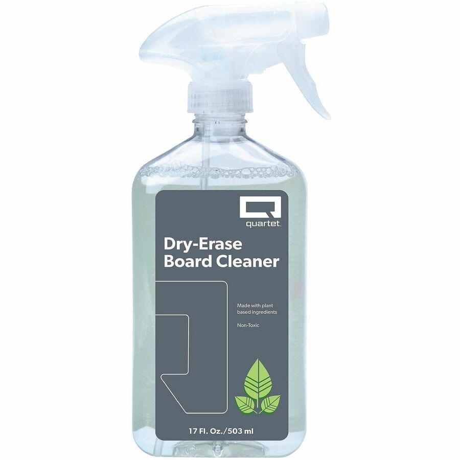 Quartet Whiteboard Cleaning Spray - 17 fl oz - Used as Stain Remover, Ink Remover, Ghost Remover, Dust Remover, Dirt Remover - Plant-based, Non-toxic, Ghost Resistant, Stain Resistant, Low Odor - White - 1 Each