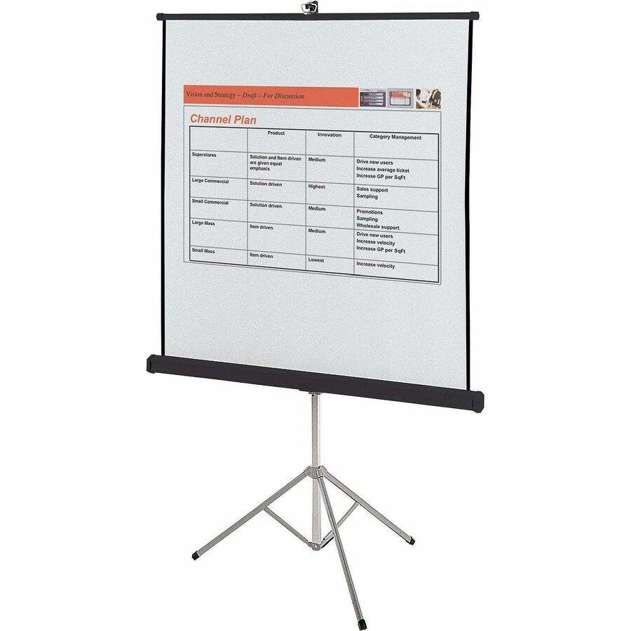 Quartet Manual Projection Screen - 1:1 - Matte White - 60" Height x 60" Width - Surface Mount