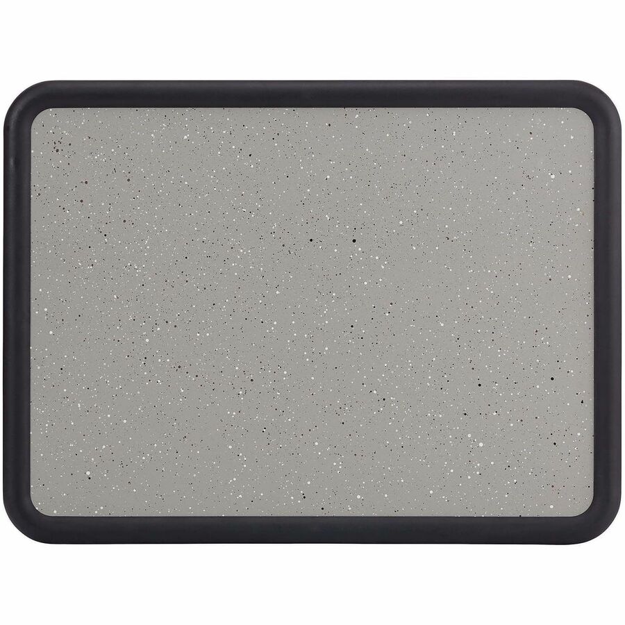 Quartet Contour Bulletin Board - 36" Board Height x 48" Board Width - Faux Granite Surface - Self-healing, Durable - Black Frame - 1 Each