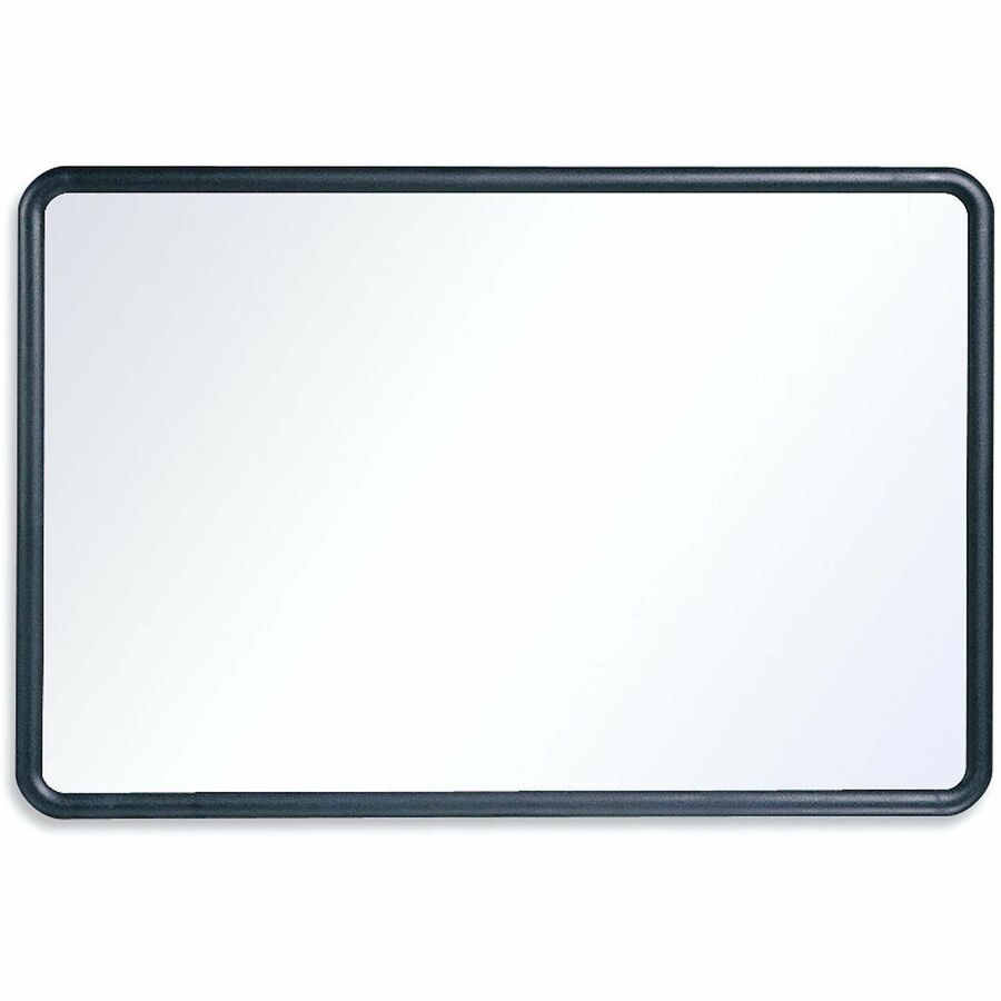 Quartet Contour Whiteboard - 36" (3 ft) Width x 24" (2 ft) Height - White Melamine Surface - Black Plastic Frame - Rectangle - Horizontal/Vertical - 1 Each