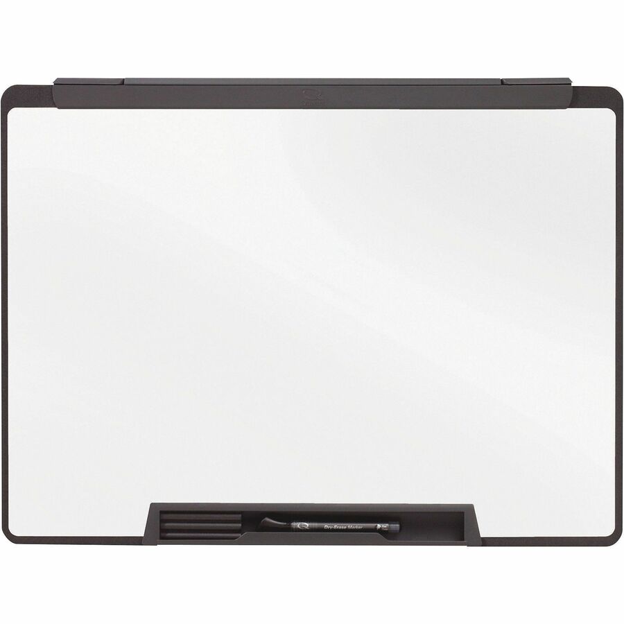 Quartet Motion Cubicle Whiteboard - 24" (2 ft) Width x 18" (1.5 ft) Height - White Melamine Surface - Black Plastic Frame - 1 Each