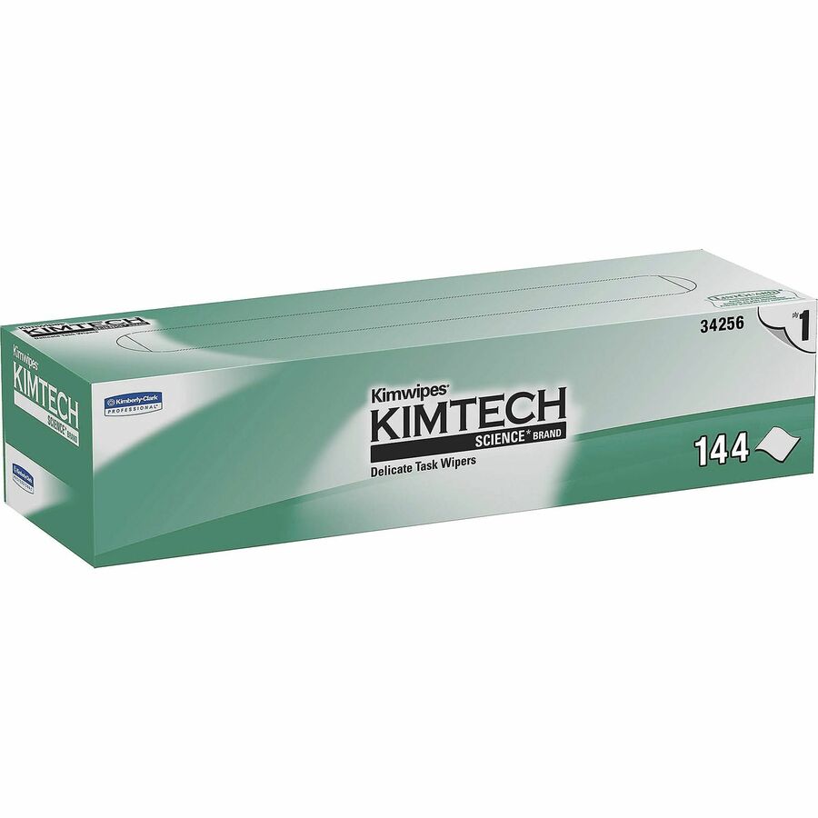 KIMTECH Science Kimwipes Delicate Task Wipers - Pop-Up Box - 1 Ply - 14.40" Width x 16.40" Length - White - 140 / Box