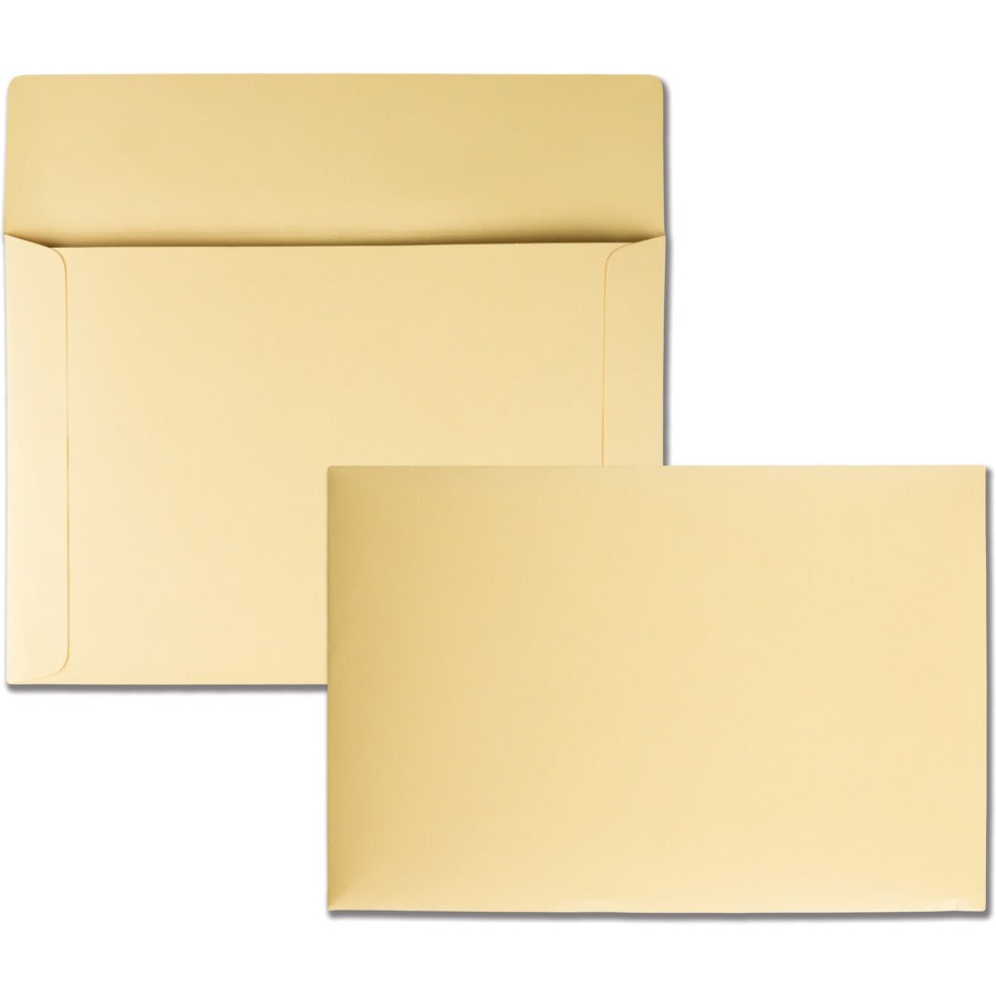 Quality Park K739 Index Flat File - Ungummed Flaps - File - 10" Width x 14 3/4" Length - 110 lb - Cameo - 100 / Box