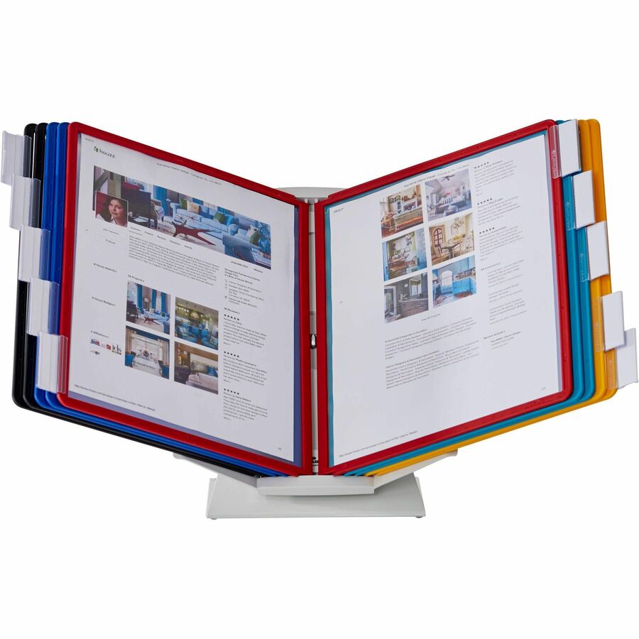 DURABLE Vario Pro Display System - Desktop - 10 Panels - Support Letter 8.50" x 11" Media - 1 Each