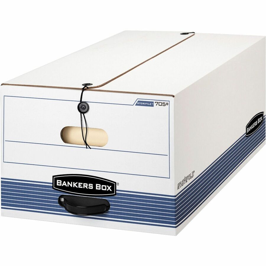 Bankers Box Stor/File String & Button Legal Storage Box - Internal Dimensions: 15" Width x 24" Depth x 10" Height - External Dimensions: 15.3" Width x 24.1" Depth x 10.8" Height - Media Size Supported: Legal - String/Button Tie Closure - Medium Duty...