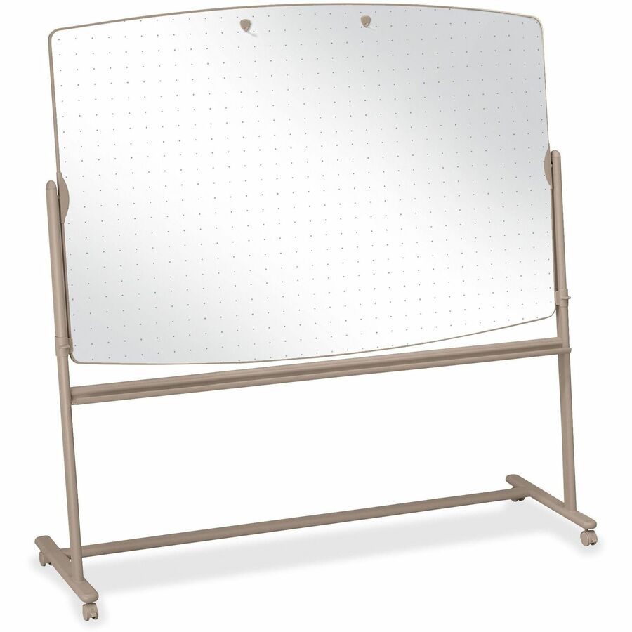 Quartet Large Reversible Total Erase Mobile Easel - 72" (6 ft) Width x 48" (4 ft) Height - White Surface - Neutral Metal Frame - Rectangle - Grid Pattern, Stain Resistant, Ghost Resistant, Portable, Reversible - 1 Each