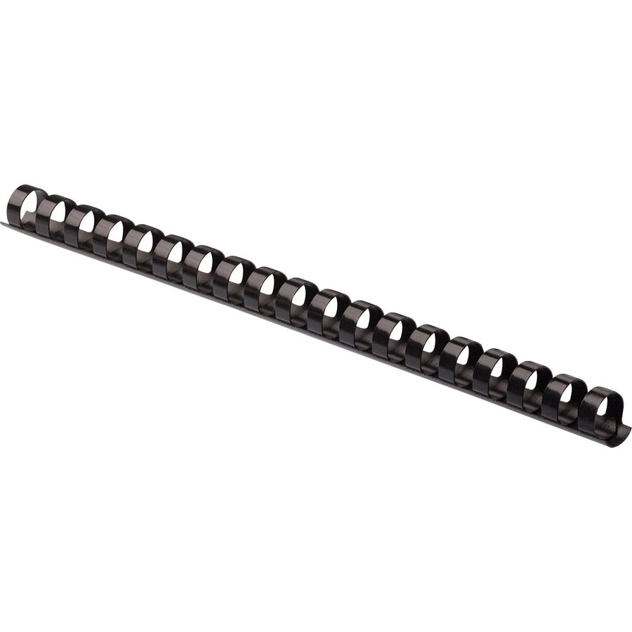 Fellowes Plastic Binding Combs - Black, 5/8" Diameter - 0.6" Height x 10.8" Width x 0.6" Depth - 0.62" Maximum Capacity - 120 x Sheet Capacity - For Letter 8 1/2" x 11" Sheet - Round - Black - Plastic - 100 / Pack