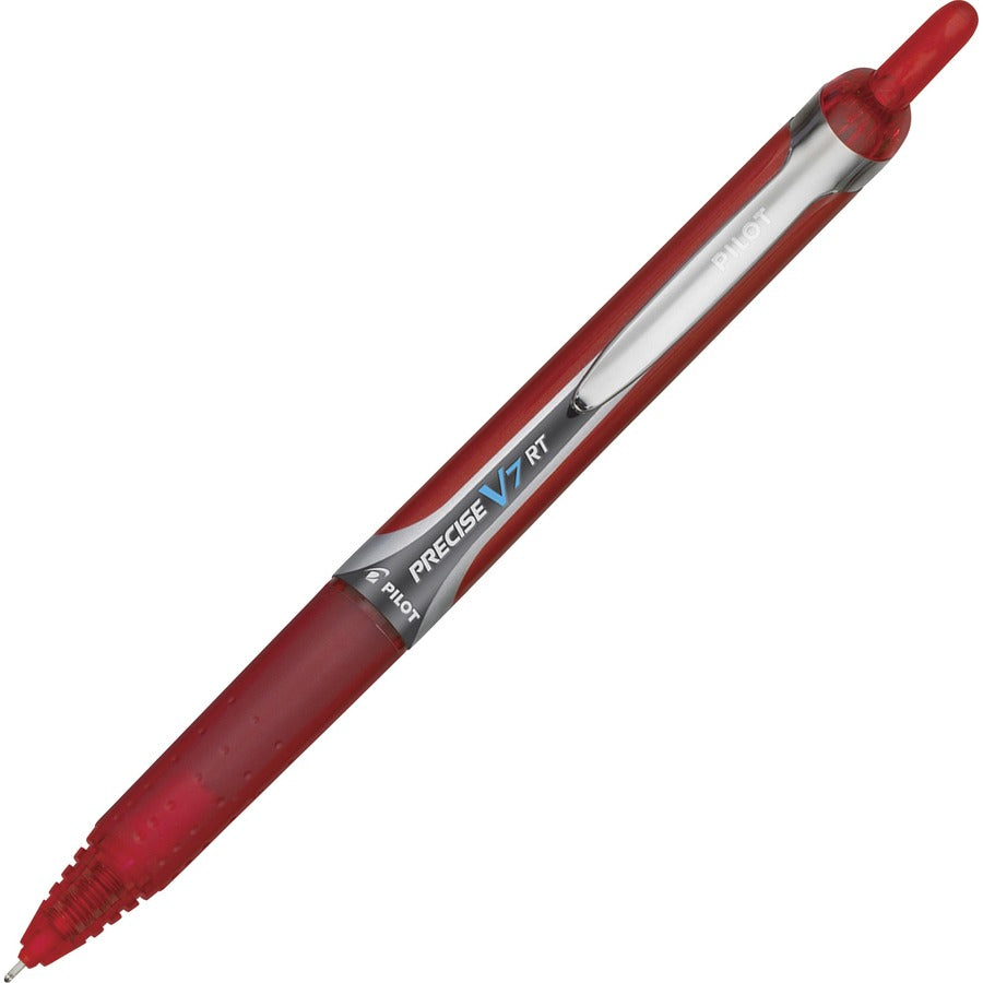 Pilot RT Fine Premium Retractable Rolling Ball Pens - Refillable - Retractable - Red Ink - Water Based - Red Barrel - Writing - 12 / Dozen